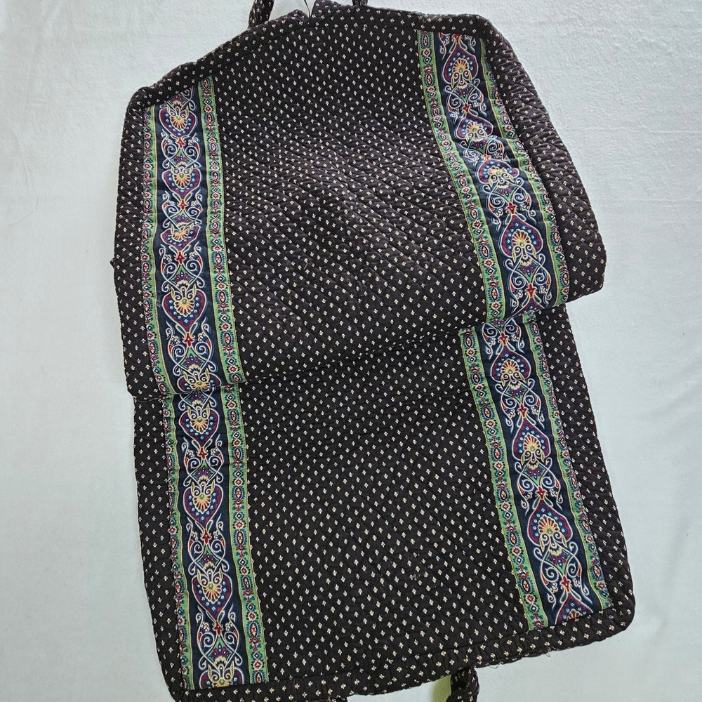 Vera Bradley Night Owl Quilted Cotton Garment Bag Carrier Brown Paisley‎ Retired